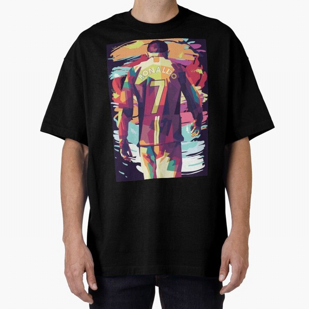 Cristiano Ronaldo Manchester United Cristiano Ronaldo Oversized T-Shirt Show Passion for the Stars of the FIFA World Cup 2026 Journey through Mbappe and Neymar Highlights, France and Portugal Pride, Classic Soccer Heritage, Championship Pressure,