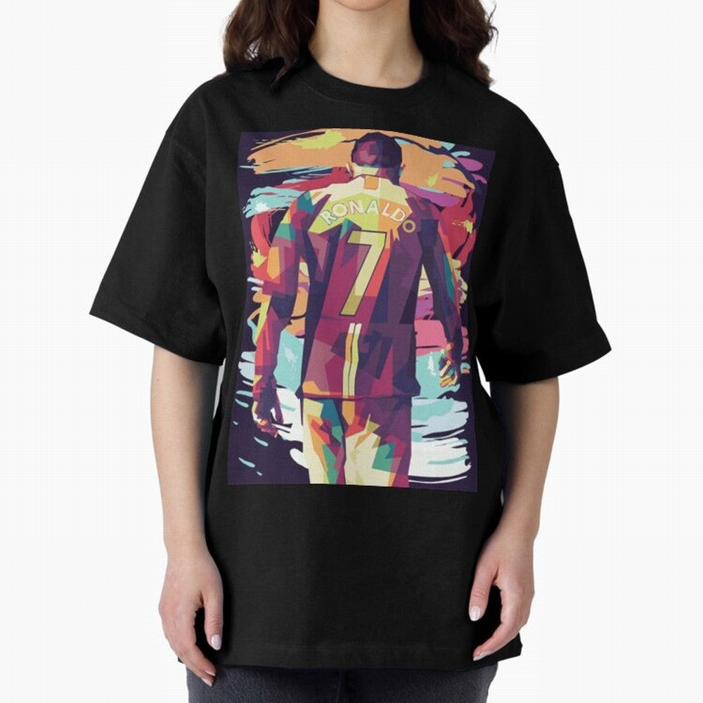 Cristiano Ronaldo Manchester United Cristiano Ronaldo Oversized T-Shirt Show Passion for the Stars of the FIFA World Cup 2026 Journey through Mbappe and Neymar Highlights, France and Portugal Pride, Classic Soccer Heritage, Championship Pressure,