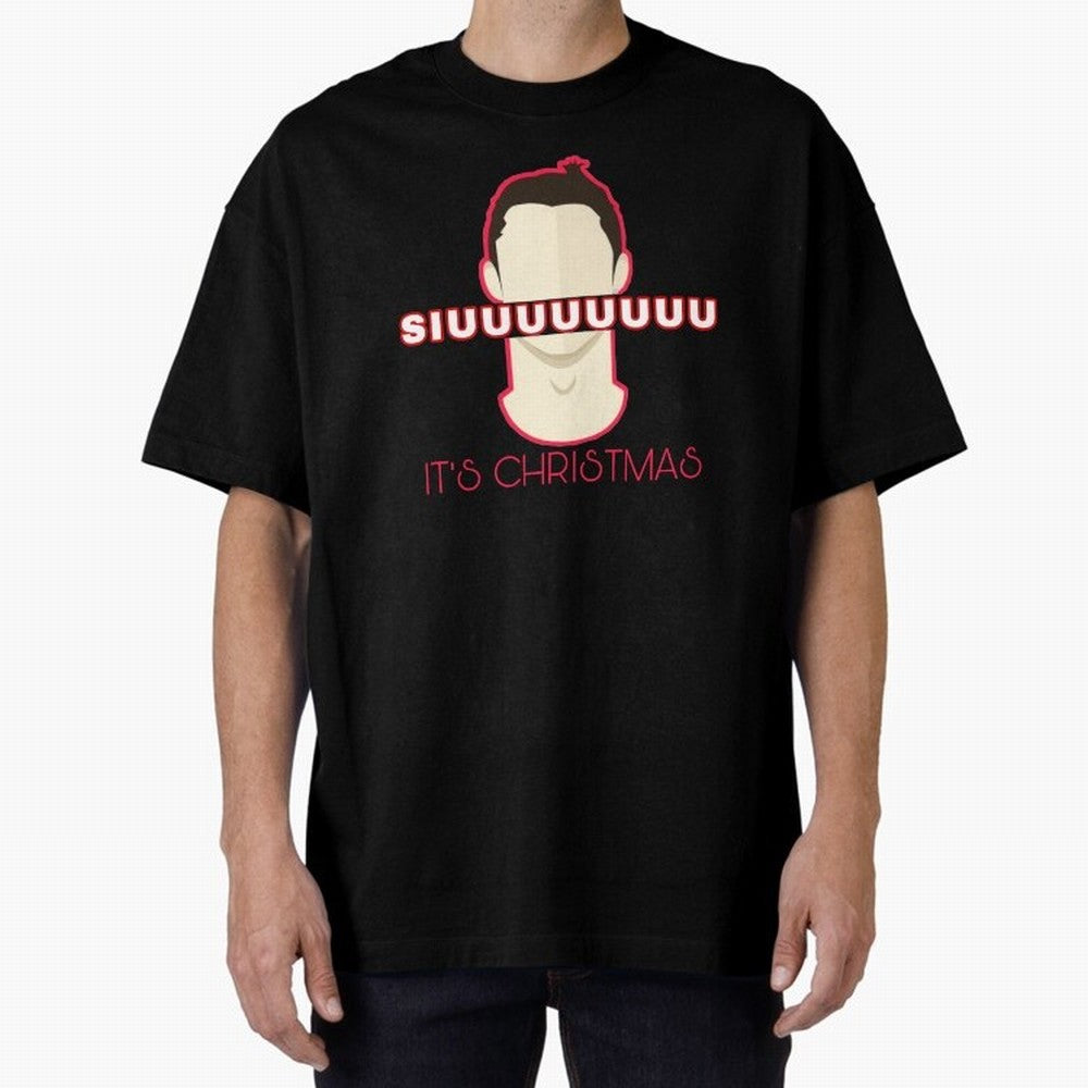 Siuuu it¡¯s Christmas CR7 funnu Oversized T-Shirt Follow the Final Road of FIFA World Cup 2026 USA Canada Mexico for Fans of CR7 and Messi and Argentina and Brazil, Bringing Soccer Culture, Superstar Moments, National Team Dreams and Competitive
