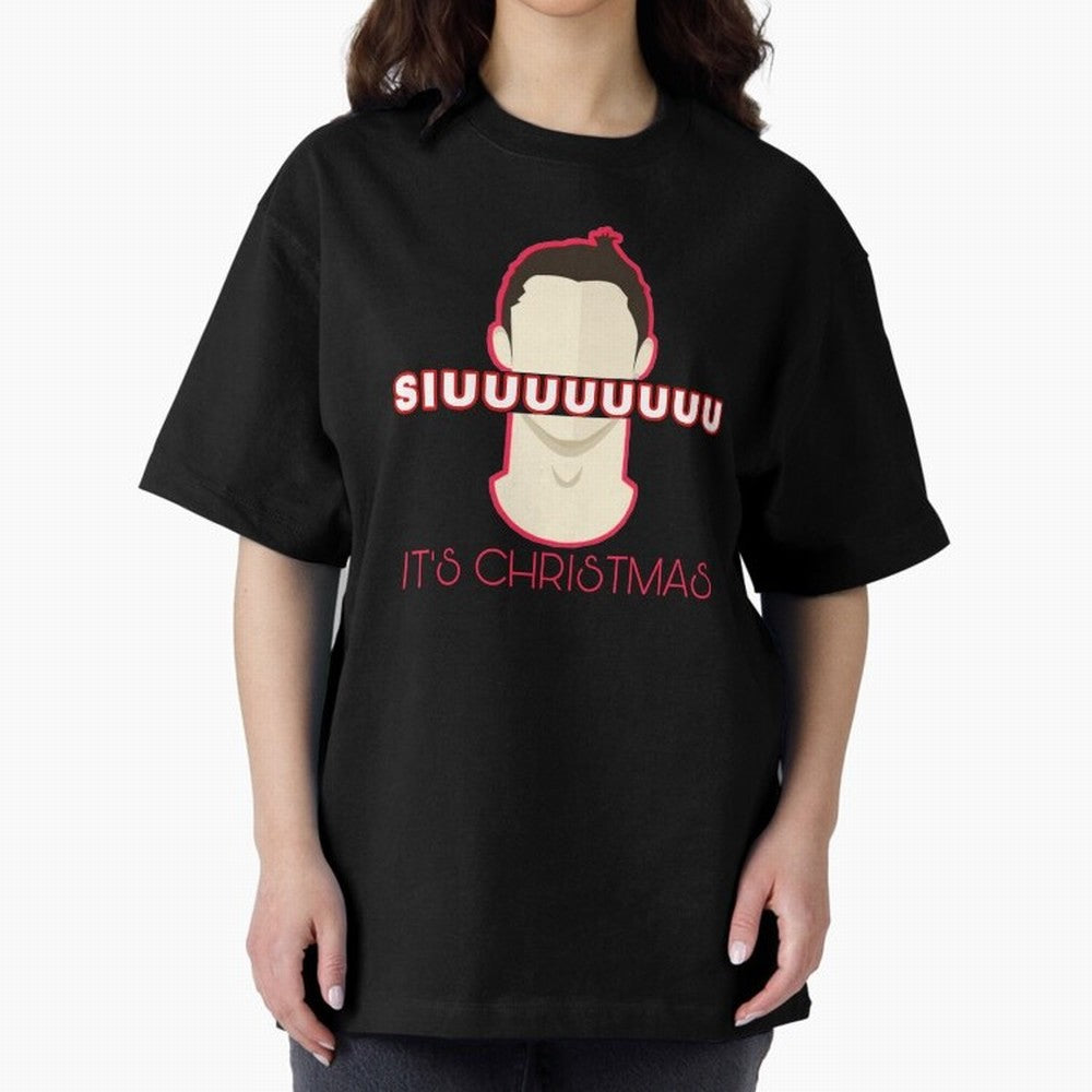 Siuuu it¡¯s Christmas CR7 funnu Oversized T-Shirt Follow the Final Road of FIFA World Cup 2026 USA Canada Mexico for Fans of CR7 and Messi and Argentina and Brazil, Bringing Soccer Culture, Superstar Moments, National Team Dreams and Competitive