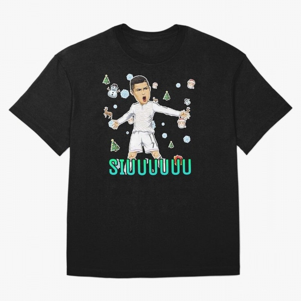 Siuuu christmas CR7 Oversized T-Shirt Live for the Drama of FIFA World Cup 2026 Built around Messi, CR7 and Mbappe, France Energy, Football Festival Excitement, Trophy Ambitions, Country Rivalries and Star Player Buzz; Great for Supporters Who Love