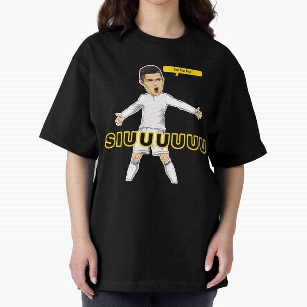 hehehe suiii cristiano ronaldo goal Oversized T-Shirt Bring FIFA World Cup 2026 for Fans of Cristiano Ronaldo, Haaland and CR7 and France, Bringing Goal Celebration Energy, Supporter Heritage, Football Icons and Worldwide Tournament Joy; Ideal for
