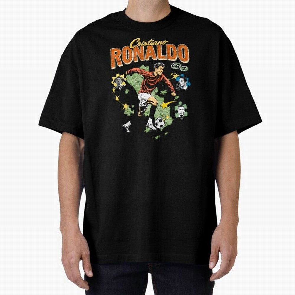 CR7 Cristiano Ronaldo Vintage Oversized T-Shirt Fuel FIFA World Cup 2026 Featuring Haaland and Mbappe, England and Germany Energy, Stadium Memories, Football Loyalty, International Chants and Championship Tradition; Ideal for Passionate Fans Who