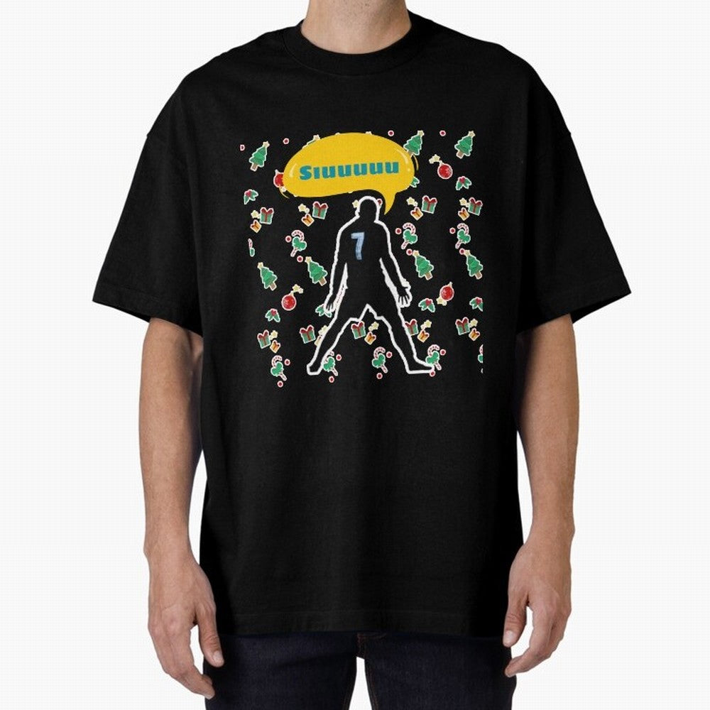 Siuuu christmas CR7 Oversized T-Shirt Represent Global Football Passion for FIFA World Cup 2026 USA Canada Mexico, Made for Messi, CR7 and Mbappe, Spain and Netherlands, Classic Soccer Heritage, Championship Pressure, Fan Loyalty and International