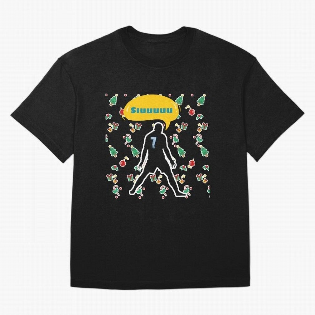 Siuuu christmas CR7 Oversized T-Shirt Represent Global Football Passion for FIFA World Cup 2026 USA Canada Mexico, Made for Messi, CR7 and Mbappe, Spain and Netherlands, Classic Soccer Heritage, Championship Pressure, Fan Loyalty and International