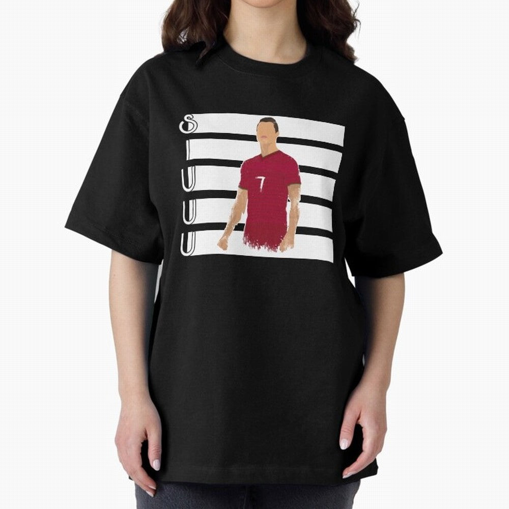 Siuuu cr7 funny goal Oversized T-Shirt Show Fan Pride Across the FIFA World Cup 2026 USA Canada Mexico Journey through Messi and Cristiano Ronaldo Highlights, Spain Pride, Stadium Memories, Football Loyalty, International Chants and Championship