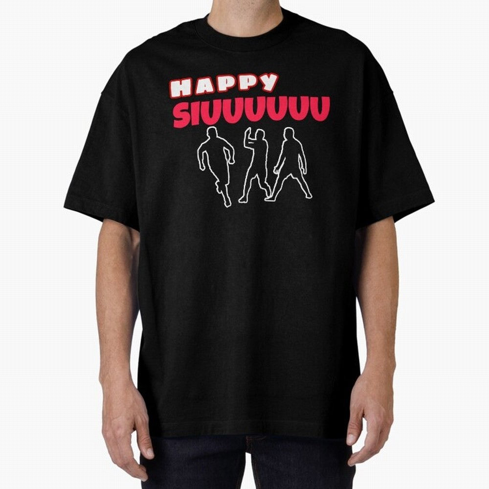 Happy siuuu CR7 goal Oversized T-Shirt Turn Every Weekend Toward FIFA World Cup 2026 Group Stage Spirit, Capturing Argentina and Brazil, Neymar, Haaland and Cristiano Ronaldo, Game Day Rituals, Football Legends, Country Pride and the Road to the
