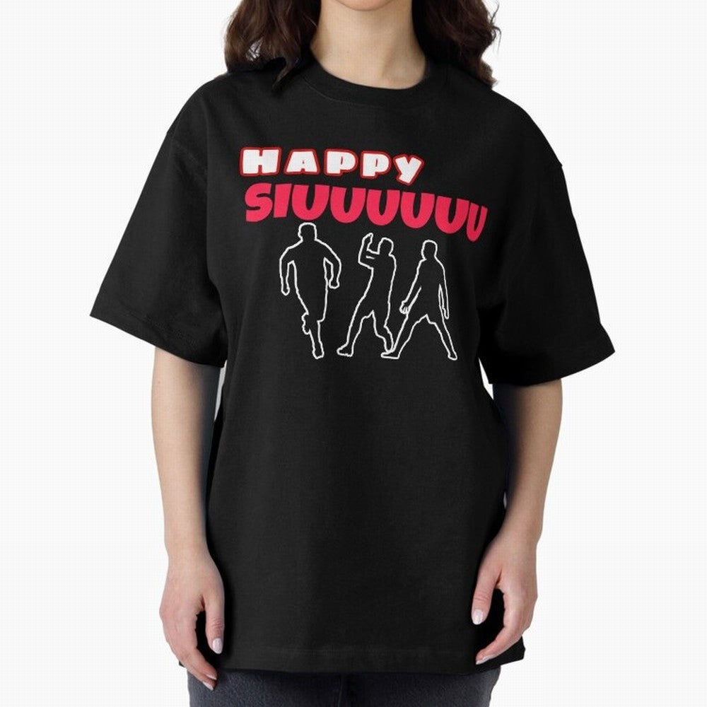 Happy siuuu CR7 goal Oversized T-Shirt Turn Every Weekend Toward FIFA World Cup 2026 Group Stage Spirit, Capturing Argentina and Brazil, Neymar, Haaland and Cristiano Ronaldo, Game Day Rituals, Football Legends, Country Pride and the Road to the