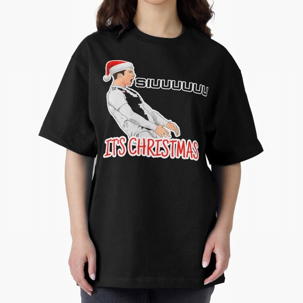 Siuuu it¡¯s Christmas CR7 funny Oversized T-Shirt Celebrate FIFA World Cup 2026 USA Canada Mexico Featuring Haaland, England Energy, Tournament Hype, Historic Matchups, Family Viewing Parties and Global Sports Pride; Created for Match Day Parties,