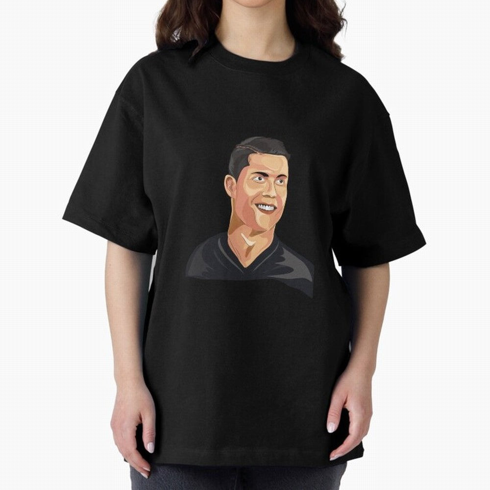 Cristiano Ronaldo Vector Art Graphics Design Oversized T-Shirt Bring Trophy Dreams to FIFA World Cup 2026 Group Stage Spirit, Featuring England, France and Netherlands, CR7 and Messi, Football Passion, Legendary Performances, Festival Vibes and