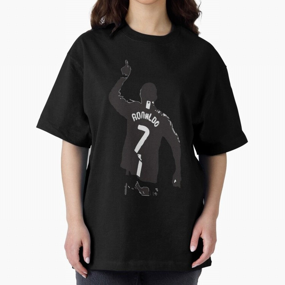 Cristiano Ronaldo 1 Oversized T-Shirt Capture Stadium Memories from Match Day Hype around FIFA World Cup 2026, Neymar, Brazil, Worldwide Fan Energy, Dramatic Goals, Stadium Lights and Championship Celebrations; Perfect for Supporters Who Want Bold
