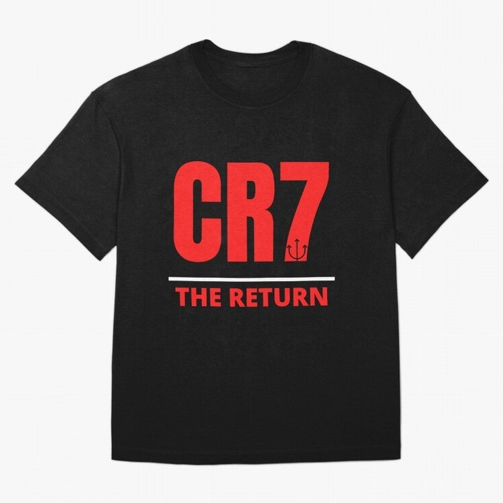 The Return of Cristiano Ronaldo to Manchester United - CR7 Oversized T-Shirt Mark the FIFA World Cup 2026 Group Stage Journey through Neymar, Haaland and Cristiano Ronaldo Highlights, Brazil, Portugal and Argentina Pride, Vintage Soccer Flavor,