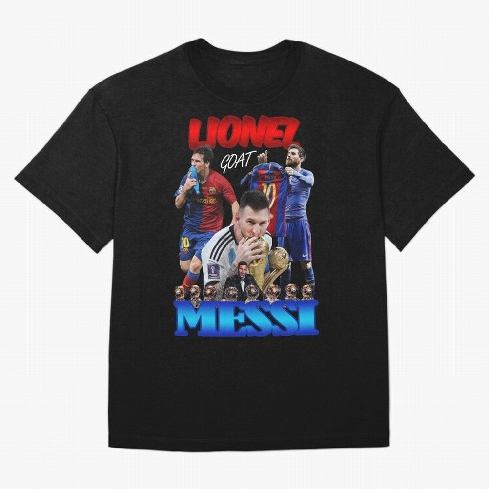 Lionel Messi GOAT: Barcelona & Argentina Oversized T-Shirt Celebrate Rivalries and Pride in the FIFA World Cup 2026 Journey through Mbappe Highlights, England Pride, Football Festival Excitement, Trophy Ambitions, Country Rivalries and Star Player