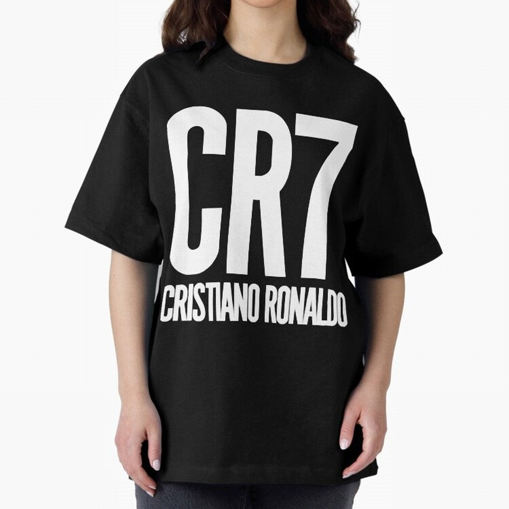 CR7 Cristiano Ronaldo Oversized T-Shirt Remember Iconic Moments from Match Day Hype around FIFA World Cup 2026 USA Canada Mexico, Messi, CR7 and Mbappe, Spain, Championship Spirit, Famous Goals, Roaring Crowds and International Football Unity;