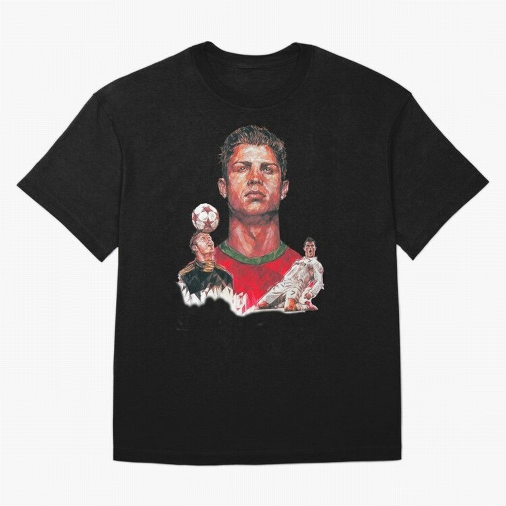 ronaldo Oversized T-Shirt Elevate Global Football Passion for FIFA World Cup 2026 Group Stage, Capturing Messi, CR7 and Mbappe, England, Championship Spirit, Famous Goals, Roaring Crowds and International Football Unity; Perfect for Fans,