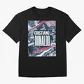 Cristiano Ronaldo Oversized T-Shirt Bring Legendary Rivalry Energy to Global Football Passion for FIFA World Cup 2026 USA Canada Mexico, Centered on Messi, Neymar and Mbappe, France, Vintage Soccer Flavor, Modern Football Stars, National Flags and
