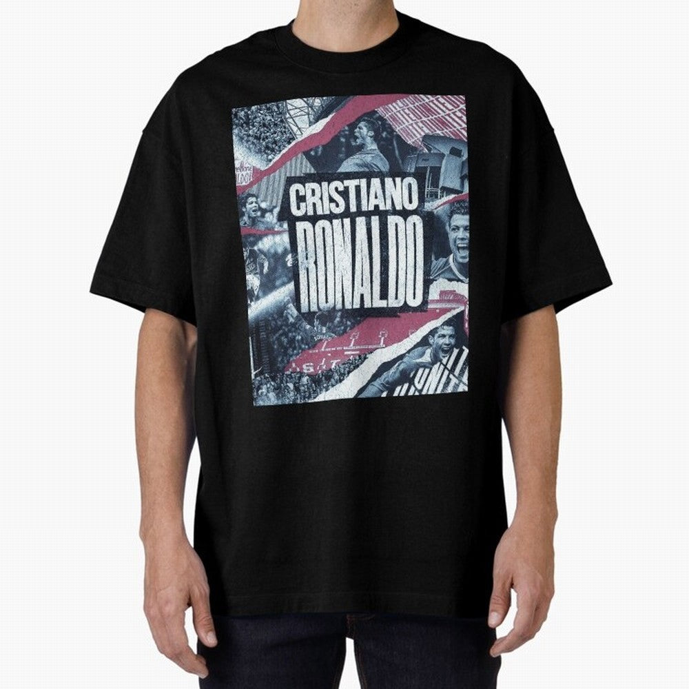 Cristiano Ronaldo Oversized T-Shirt Bring Legendary Rivalry Energy to Global Football Passion for FIFA World Cup 2026 USA Canada Mexico, Centered on Messi, Neymar and Mbappe, France, Vintage Soccer Flavor, Modern Football Stars, National Flags and