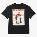 Cristiano Ronaldo designs Oversized T-Shirt Honor Football Greatness during FIFA World Cup 2026 Group Stage for Fans of Mbappe and England, Bringing Retro Football Energy, Iconic Rivalries, Trophy Chase Drama and Stadium Atmosphere; Made for