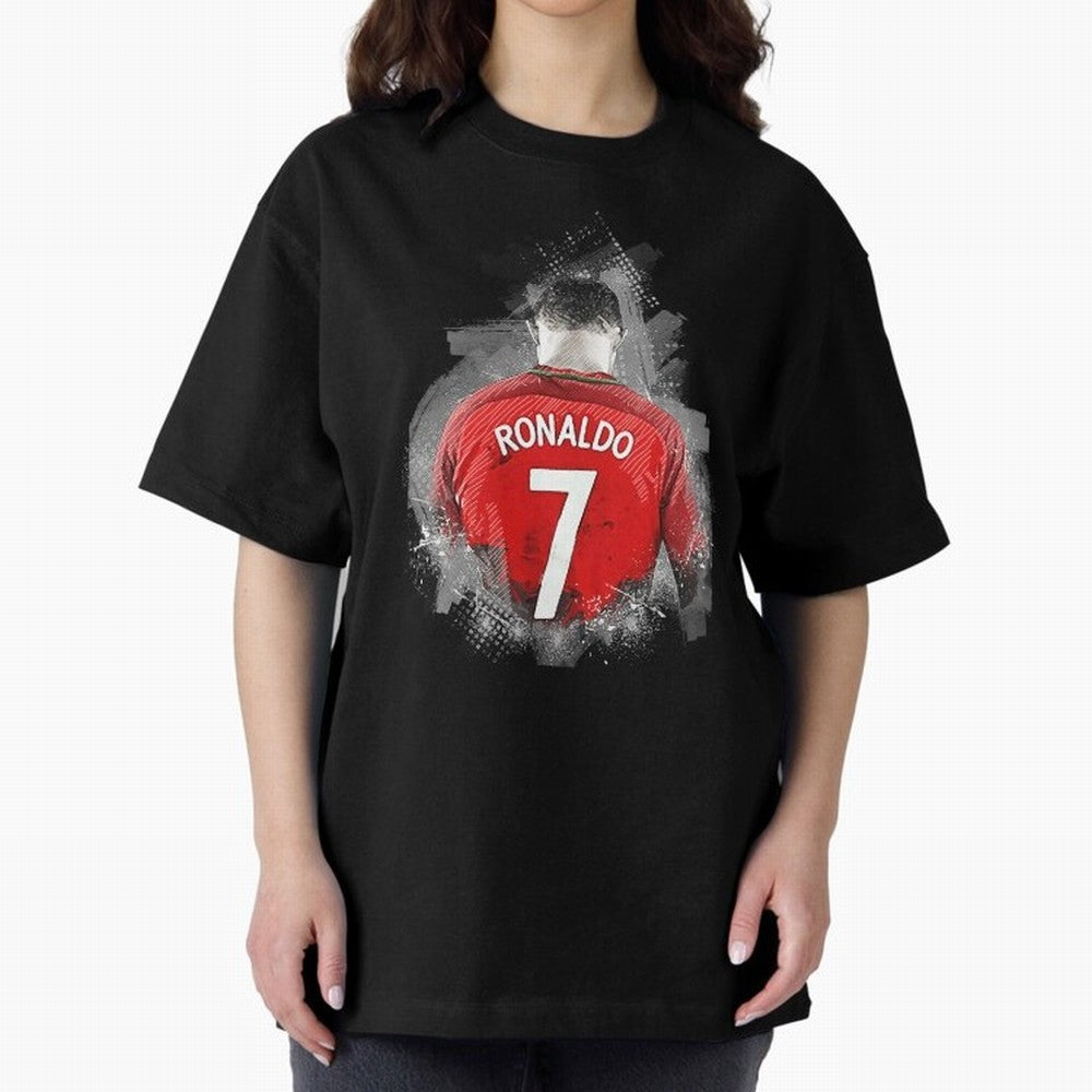 Cristiano Ronaldo Oversized T-Shirt Follow the Final Road of Global Football Passion for FIFA World Cup 2026, Highlighting Mbappe and Neymar, France, Football Festival Excitement, Trophy Ambitions, Country Rivalries and Star Player Buzz; Great for