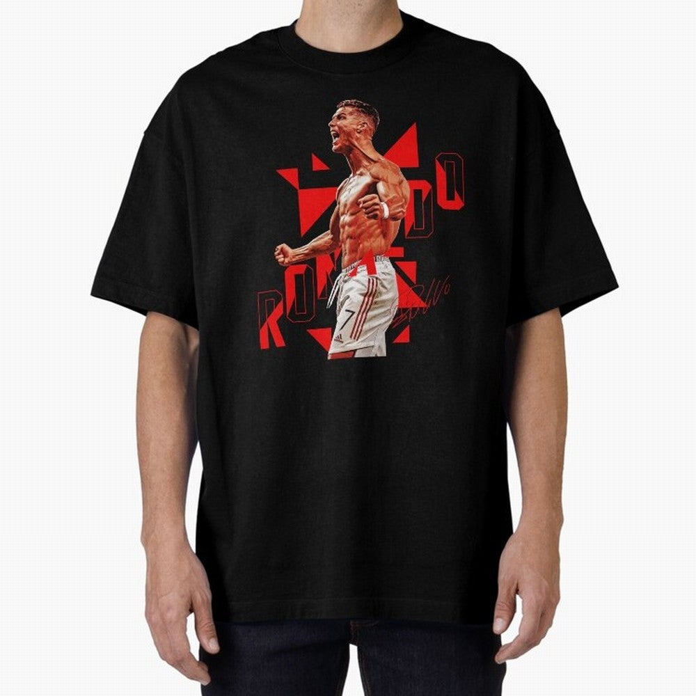 Cristiano Ronaldo Oversized T-Shirt Bring Retro Soccer Energy to Match Day Hype around FIFA World Cup 2026 USA Canada Mexico, Haaland, Argentina and Brazil, Tournament Hype, Historic Matchups, Family Viewing Parties and Global Sports Pride; Made