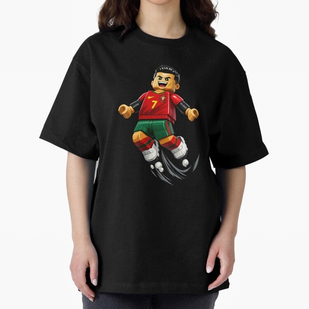 Cristiano Ronaldo. Siuuuuuu! Lego Mundial Oversized T-Shirt Support Your Favorite Stars during FIFA World Cup 2026 USA Canada Mexico Spirit, Driven by England and Germany, Messi and Cristiano Ronaldo, Retro Football Energy, Iconic Rivalries, Trophy