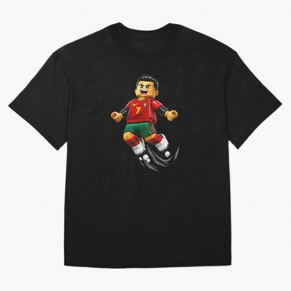 Cristiano Ronaldo. Siuuuuuu! Lego Mundial Oversized T-Shirt Support Your Favorite Stars during FIFA World Cup 2026 USA Canada Mexico Spirit, Driven by England and Germany, Messi and Cristiano Ronaldo, Retro Football Energy, Iconic Rivalries, Trophy