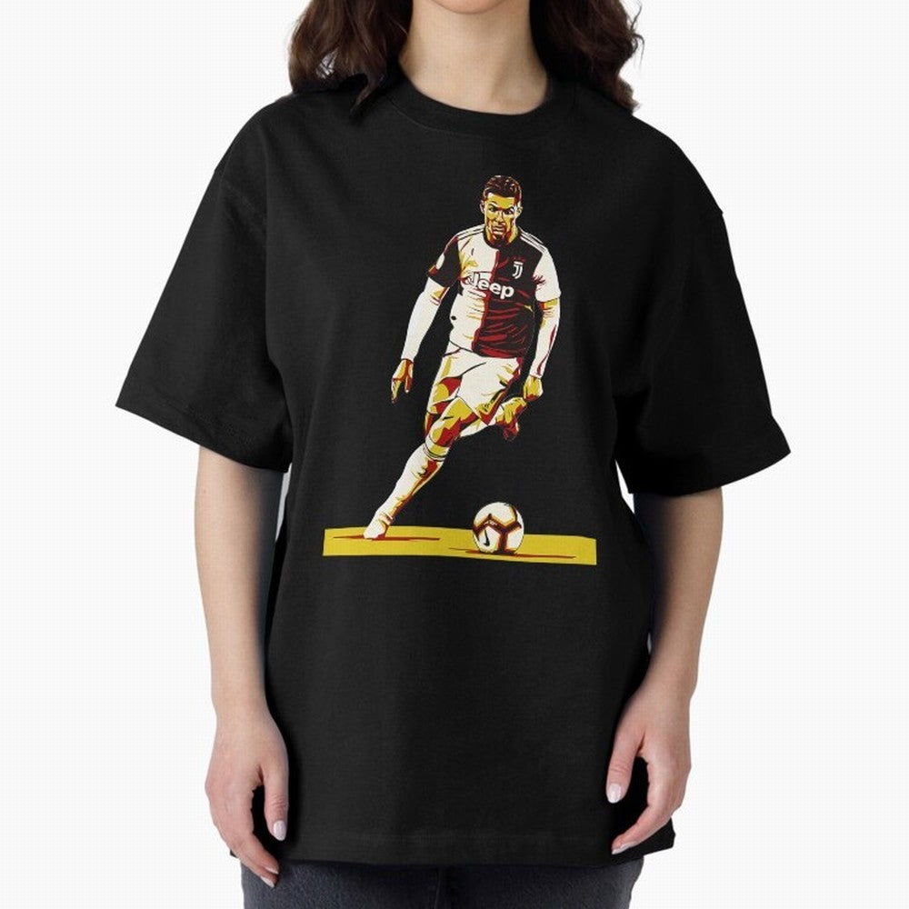 Cristiano Ronaldo Oversized T-Shirt Cheer for Match Day Hype around FIFA World Cup 2026 Group Stage, CR7, Spain and Netherlands, Champion Mindset, Group Stage Buzz, Knockout Tension and Passionate Fan Culture; Ideal for Football Dads, Football