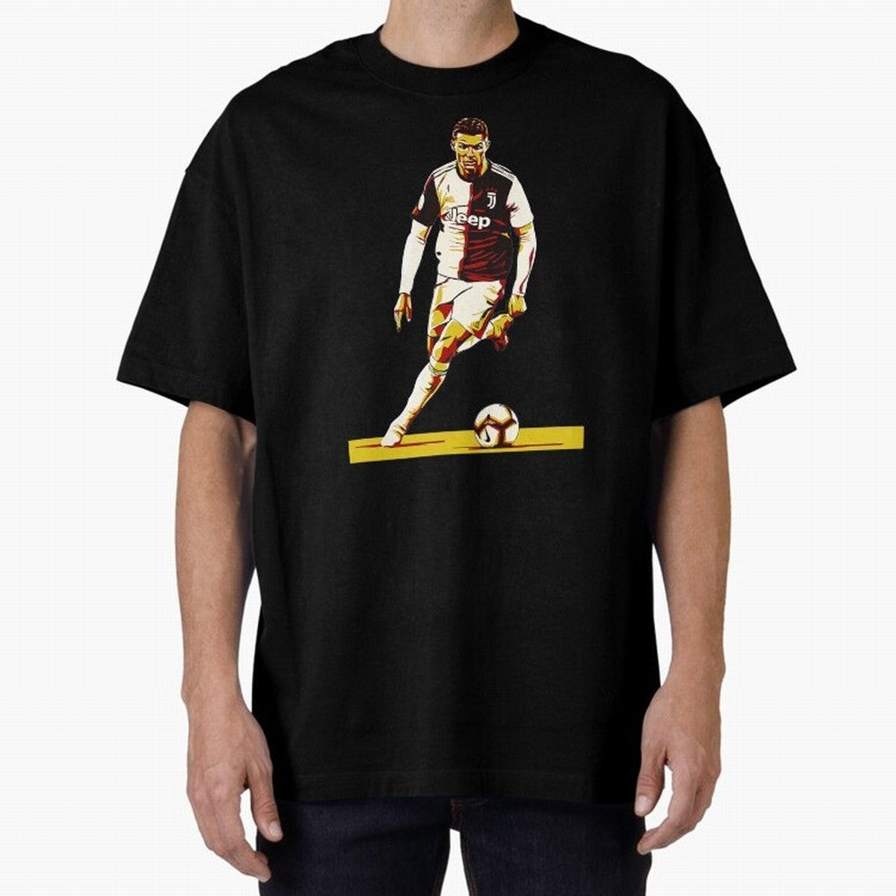 Cristiano Ronaldo Oversized T-Shirt Cheer for Match Day Hype around FIFA World Cup 2026 Group Stage, CR7, Spain and Netherlands, Champion Mindset, Group Stage Buzz, Knockout Tension and Passionate Fan Culture; Ideal for Football Dads, Football