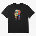 Cristiano Ronaldo And Messi Wpap Art Oversized T-Shirt Enjoy the Biggest Football Party of FIFA World Cup 2026 Celebrating Haaland and Mbappe, Portugal Energy, Football Festival Excitement, Trophy Ambitions, Country Rivalries and Star Player Buzz;