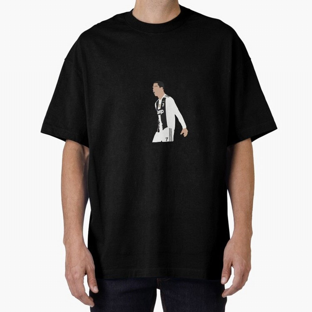 Juventus Cristiano Ronaldo Cartoon Oversized T-Shirt Honor the Football Icons of Global Football Passion for FIFA World Cup 2026 USA Canada Mexico, with Cristiano Ronaldo, Haaland and CR7, Portugal, Tournament Hype, Historic Matchups, Family