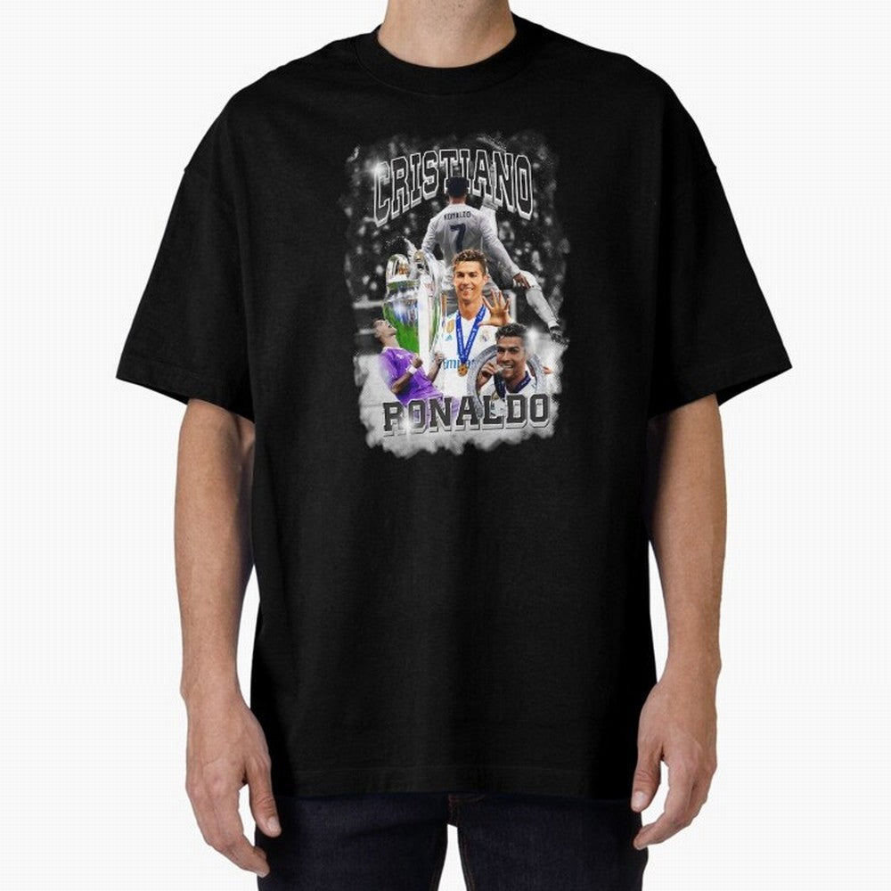 Cristiano Ronaldo Oversized T-Shirt Enjoy FIFA World Cup 2026 for Fans of Haaland and Mbappe and England, France and Netherlands, Bringing Goal Celebration Energy, Supporter Heritage, Football Icons and Worldwide Tournament Joy; Great for