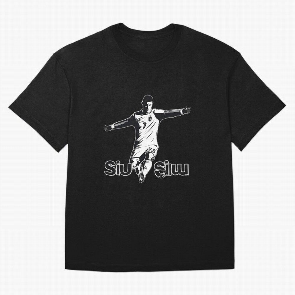 CR7 SIUU Oversized T-Shirt Feel the Roar of Match Day Hype around FIFA World Cup 2026, CR7, Portugal, Match Day Excitement, Supporter Culture, Golden Goals and Global Football Passion; Ideal for Passionate Fans Who Love Underdog Stories, Superstar