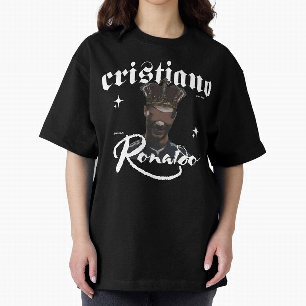 CR7 King edition Oversized T-Shirt Show Match Day Excitement for the FIFA World Cup 2026 Group Stage Journey through Cristiano Ronaldo Highlights, Argentina and Brazil Pride, Supporter Pride, Iconic Celebrations, Legendary Names and Global Match