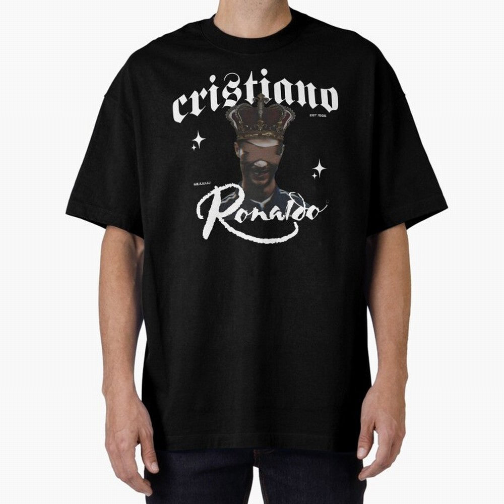 CR7 King edition Oversized T-Shirt Show Match Day Excitement for the FIFA World Cup 2026 Group Stage Journey through Cristiano Ronaldo Highlights, Argentina and Brazil Pride, Supporter Pride, Iconic Celebrations, Legendary Names and Global Match