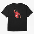Cristiano Ronaldo MUFC Oversized T-Shirt Back the Journey through Global Football Passion for FIFA World Cup 2026, Inspired by Messi, Neymar and Mbappe, Portugal, Sports Nostalgia, International Competition, Famous Players and Unforgettable