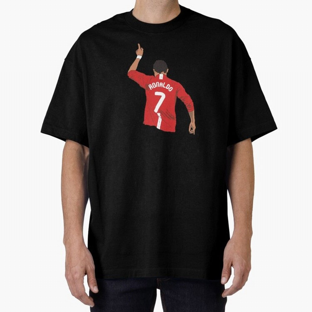 Cristiano Ronaldo MUFC Oversized T-Shirt Back the Journey through Global Football Passion for FIFA World Cup 2026, Inspired by Messi, Neymar and Mbappe, Portugal, Sports Nostalgia, International Competition, Famous Players and Unforgettable