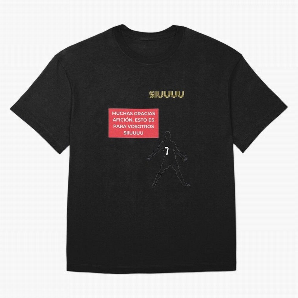 SIUUU CR7 Oversized T-Shirt Honor the Beautiful Game during the FIFA World Cup 2026 USA Canada Mexico Journey through CR7 and Messi Highlights, England, France and Netherlands Pride, Stadium Memories, Football Loyalty, International Chants and