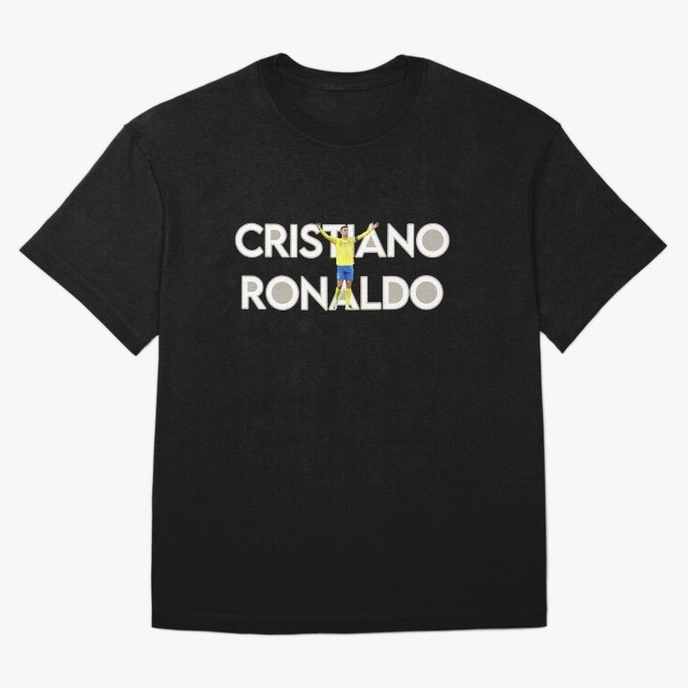 Cristiano Ronaldo Oversized T-Shirt Honor Football Greatness during FIFA World Cup 2026 USA Canada Mexico Connected to Messi and Cristiano Ronaldo, Spain and Netherlands Energy, Football Festival Excitement, Trophy Ambitions, Country Rivalries and