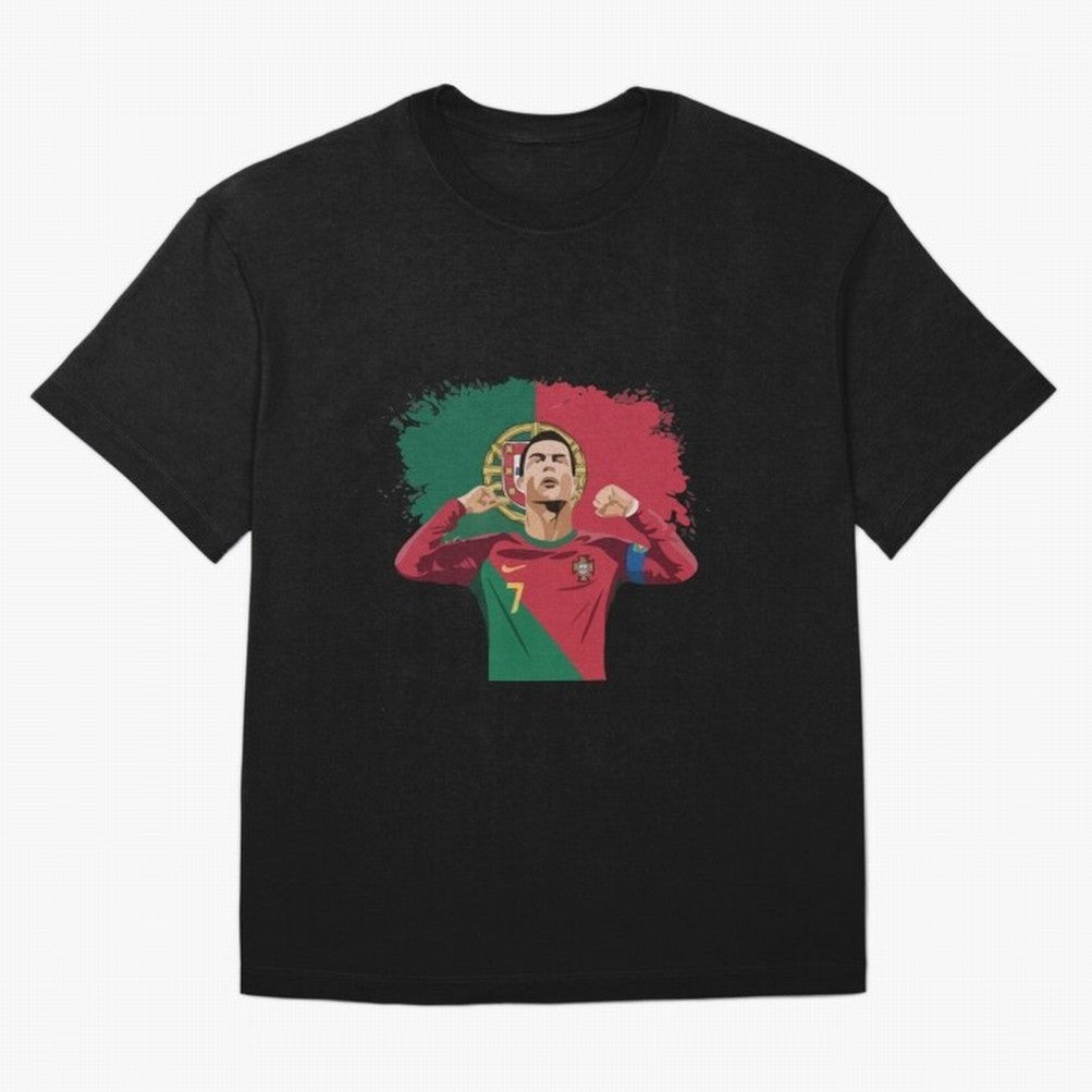 Cristiano Ronaldo CR7 T-shirt Design Oversized T-Shirt Turn Up for the FIFA World Cup 2026 Group Stage Journey through Cristiano Ronaldo, Haaland and CR7 Highlights, Argentina, France and Brazil Pride, Fan Favorite Moments, National Team Passion,