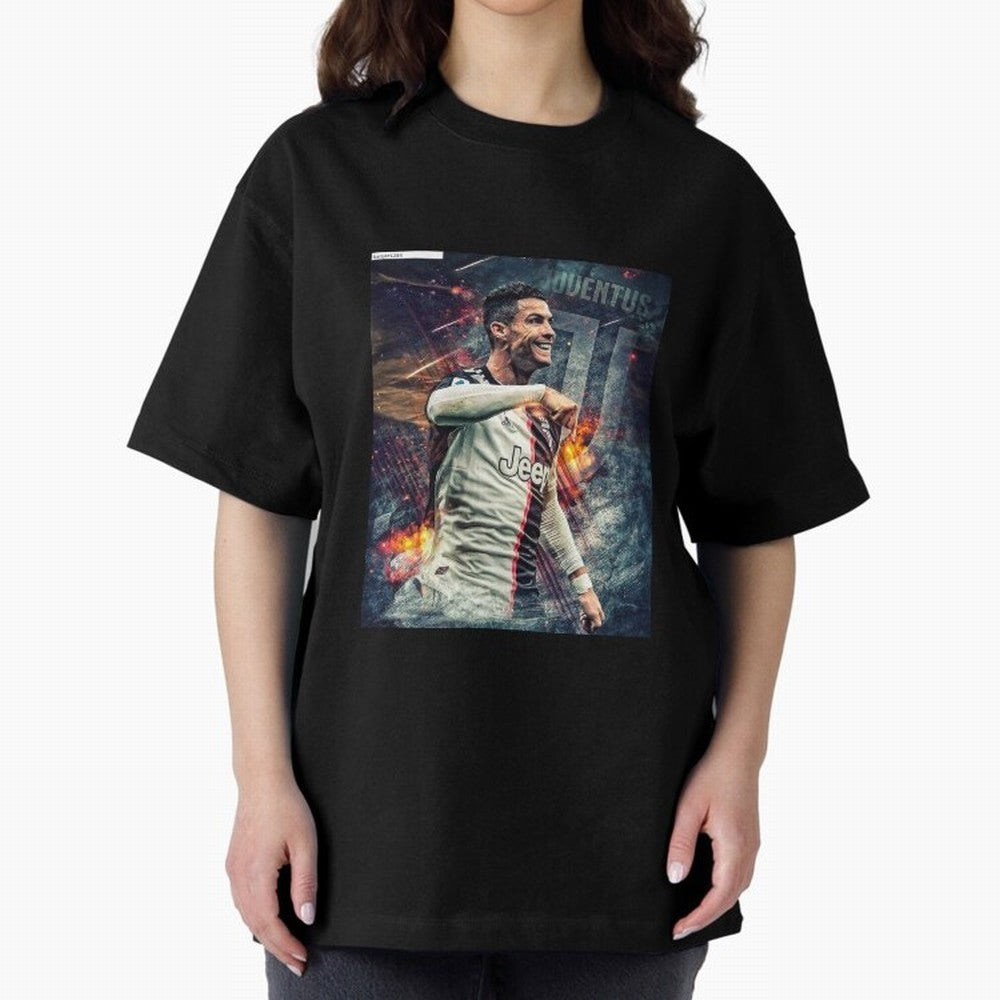 Wallpaper Cristiano Ronaldo Oversized T-Shirt Show Match Day Excitement for FIFA World Cup 2026 USA Canada Mexico for Fans of Messi and Cristiano Ronaldo and Argentina and Brazil, Bringing Vintage Soccer Flavor, Modern Football Stars, National