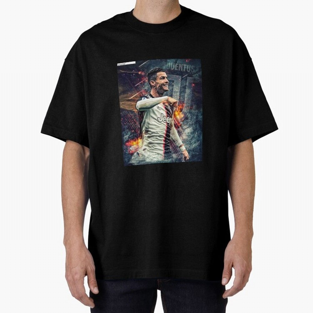 Wallpaper Cristiano Ronaldo Oversized T-Shirt Show Match Day Excitement for FIFA World Cup 2026 USA Canada Mexico for Fans of Messi and Cristiano Ronaldo and Argentina and Brazil, Bringing Vintage Soccer Flavor, Modern Football Stars, National