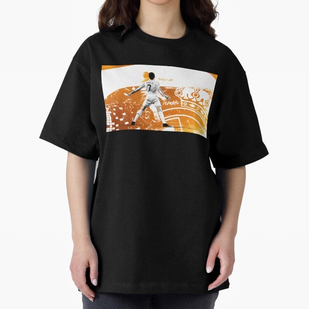 Cristiano Ronaldo Oversized T-Shirt Carry the Colors and Pride of Match Day Hype around FIFA World Cup 2026, Messi, CR7 and Mbappe, France, Stadium Memories, Football Loyalty, International Chants and Championship Tradition; Great for Supporters