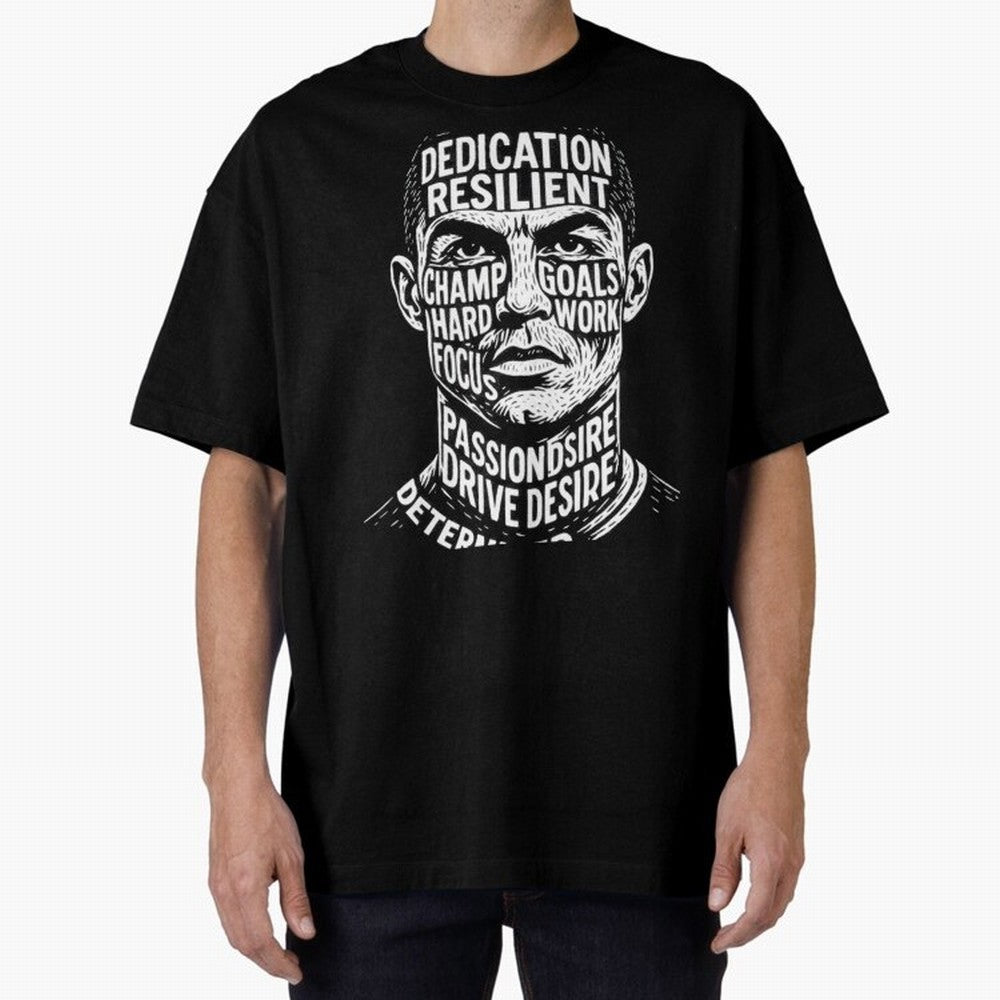 Artistic Ronaldo Oversized T-Shirt Celebrate Golden Goal Energy in Match Day Hype around FIFA World Cup 2026 USA Canada Mexico, Messi, Neymar and Mbappe, Portugal, Vintage Soccer Flavor, Modern Football Stars, National Flags and Final Night