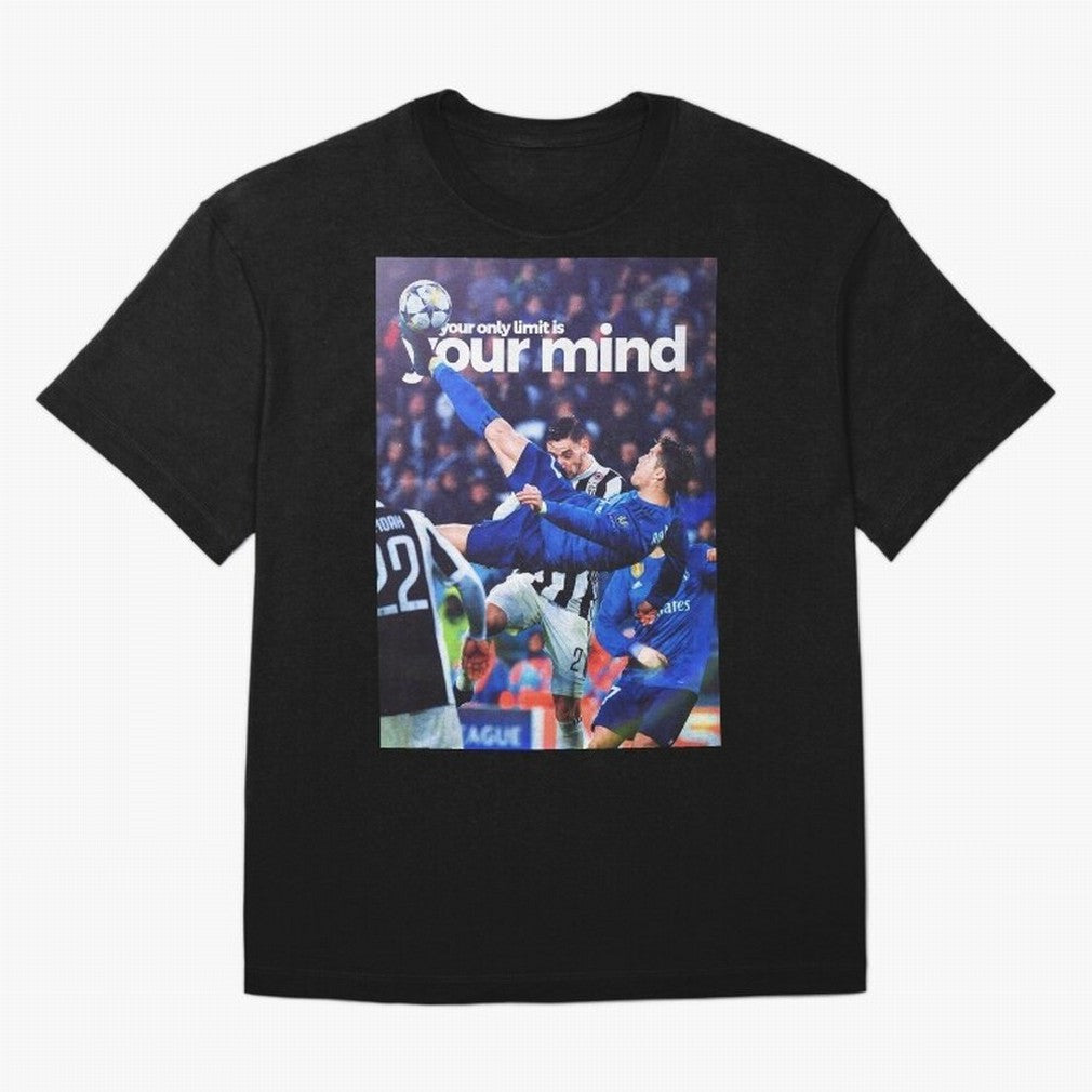 Cristiano Ronaldo - Your only limit is your mind Oversized T-Shirt Keep the Match Day Mood of Global Football Passion for FIFA World Cup 2026 USA Canada Mexico, Capturing Messi, Neymar and Mbappe, France and Portugal, Championship Spirit, Famous