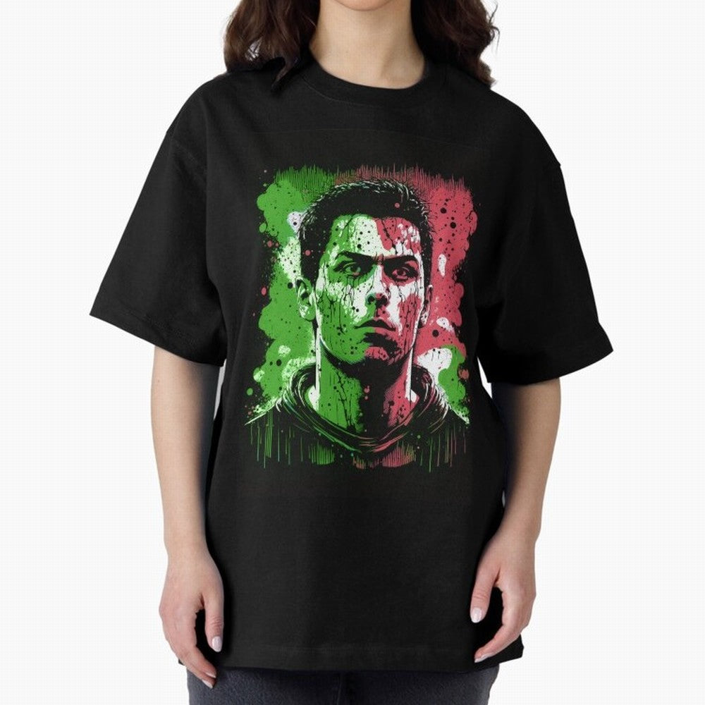 Cristiano Ronaldo Oversized T-Shirt Remember FIFA World Cup 2026 USA Canada Mexico for Fans of Haaland and Mbappe and Argentina, France and Brazil, Bringing Global Supporter Spirit, Legendary Goals, National Colors and Tournament Celebration;