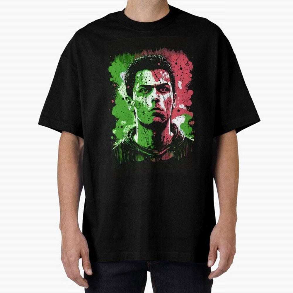 Cristiano Ronaldo Oversized T-Shirt Remember FIFA World Cup 2026 USA Canada Mexico for Fans of Haaland and Mbappe and Argentina, France and Brazil, Bringing Global Supporter Spirit, Legendary Goals, National Colors and Tournament Celebration;
