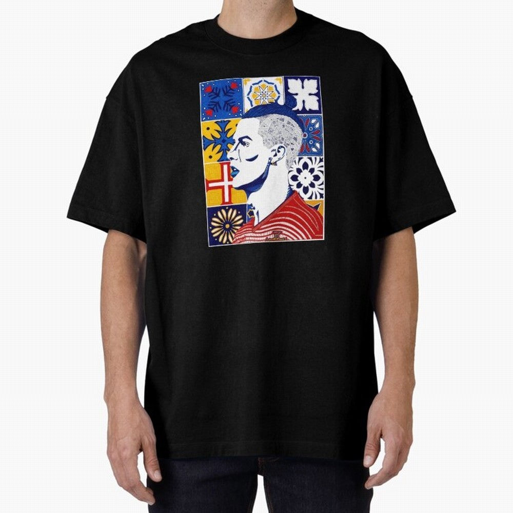 Cristiano Ronaldo Azulejos Oversized T-Shirt Relive FIFA World Cup 2026 USA Canada Mexico Inspired by Haaland, Spain and Netherlands Energy, Goal Celebration Energy, Supporter Heritage, Football Icons and Worldwide Tournament Joy; Ideal for
