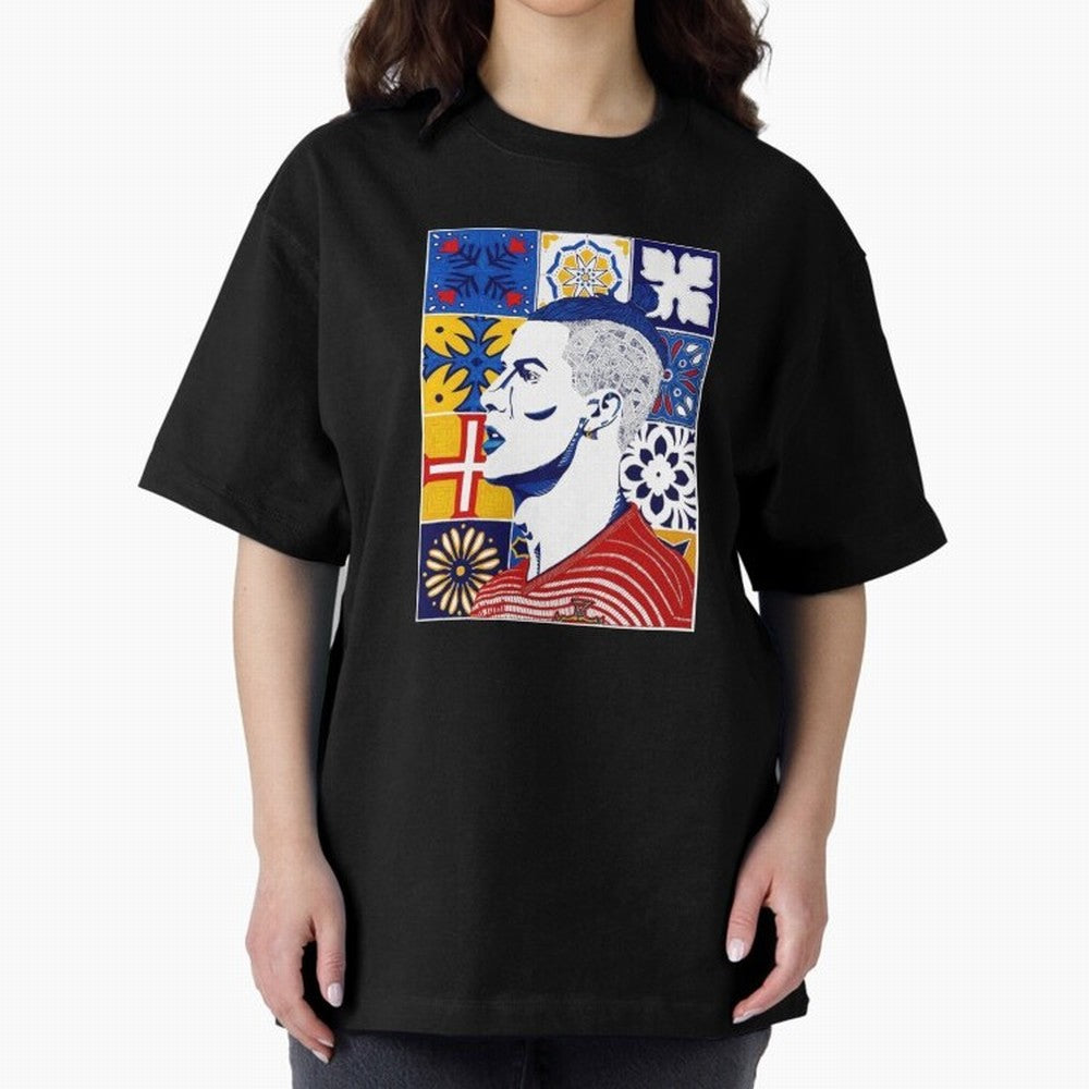 Cristiano Ronaldo Azulejos Oversized T-Shirt Relive FIFA World Cup 2026 USA Canada Mexico Inspired by Haaland, Spain and Netherlands Energy, Goal Celebration Energy, Supporter Heritage, Football Icons and Worldwide Tournament Joy; Ideal for