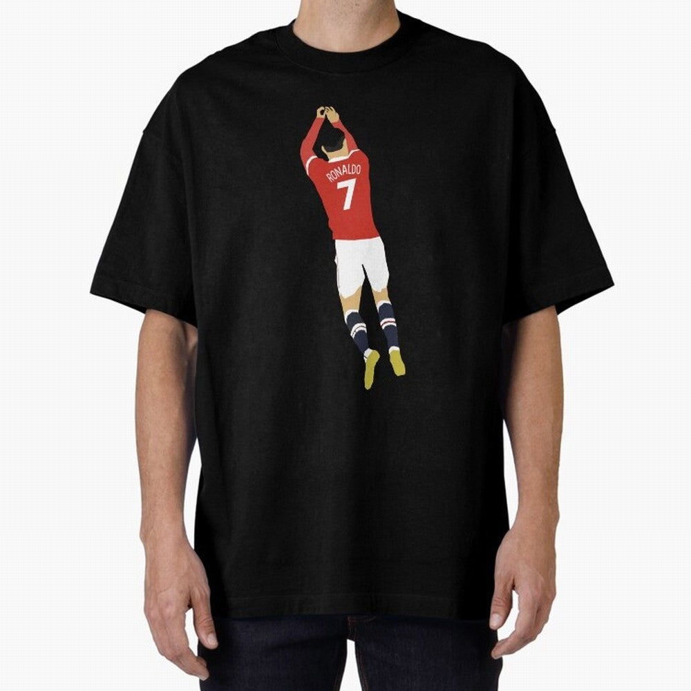 Cristiano Ronaldo Oversized T-Shirt Feel Global Football Passion for FIFA World Cup 2026 USA Canada Mexico, Featuring CR7 and Messi, France and Portugal, Football Festival Excitement, Trophy Ambitions, Country Rivalries and Star Player Buzz; Great