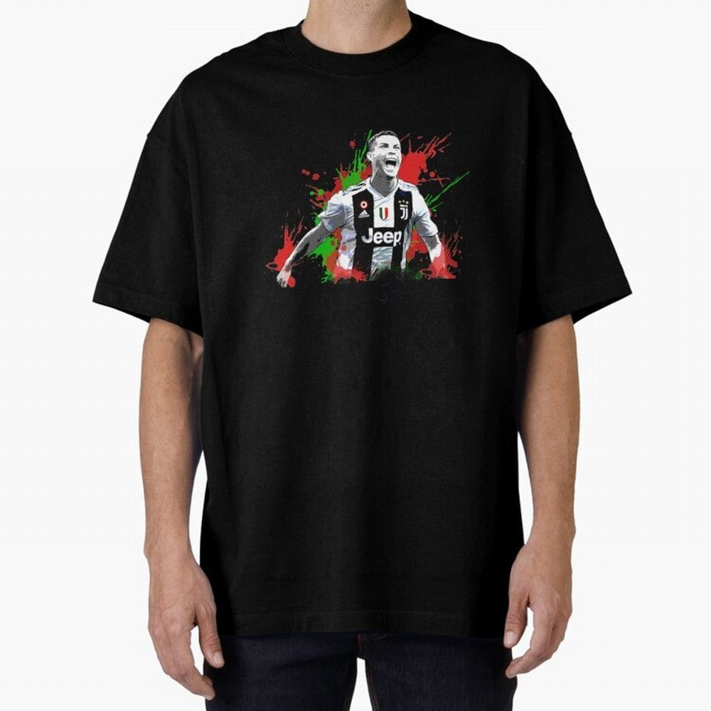 Cristiano Ronaldo Oversized T-Shirt Represent FIFA World Cup 2026 Group Stage for Fans of Neymar and Brazil, Bringing Goal Celebration Energy, Supporter Heritage, Football Icons and Worldwide Tournament Joy; Made for Die Hard Supporters, Soccer